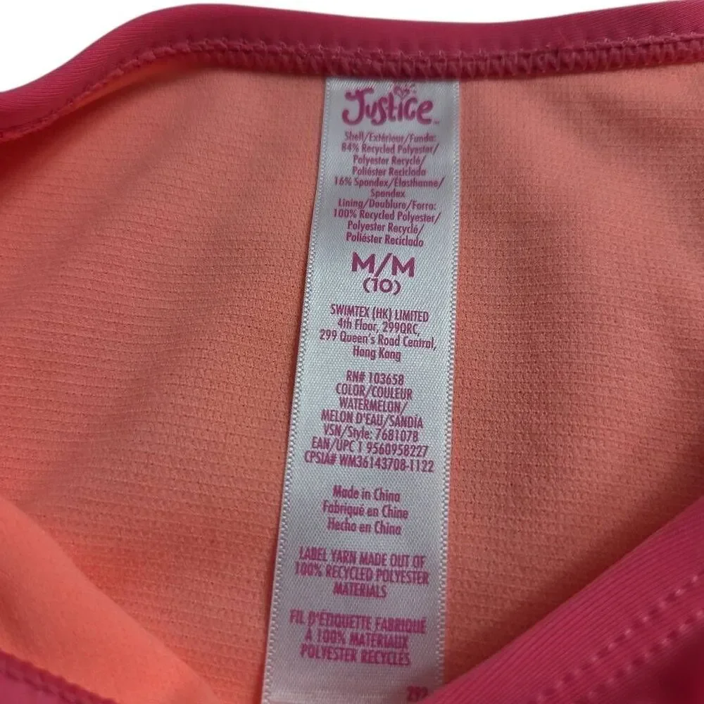 Justice tankini bikini M